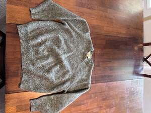 Cabela's Men's Grey Marled Knit Wool Blend Crewneck Sweater Size Large Tall